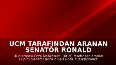 UCM Tarafından Aranan Senatör Ronald Dela Rosa'dan Kaçış Girişimi