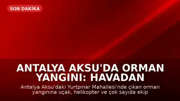 Antalya Aksu'da Orman Yangını: Havadan ve Karadan Müdahale Sürüyor