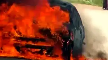 Bursa'da Seyir Halindeki Otomobil Alevlere Teslim Oldu
