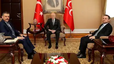 İçişleri Bakanı Çiftçi ve Adalet Bakanı Gürlek, Devlet Bahçeli'yi Ziyaret Etti