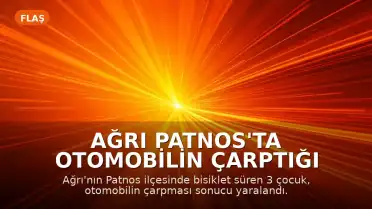 Ağrı Patnos'ta otomobilin çarptığı bisikletli 3 çocuk yaralandı