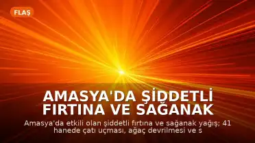 Amasya'da Şiddetli Fırtına ve Sağanak Yağış: Maddi Hasar ve Yaralanma Meydana Geldi