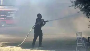Bodrum'da personel lojmanında çıkan yangın kontrol altına alındı
