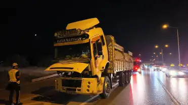 Bursa İnegöl'de Freni Patlayan Kamyon İçin Polis Güzergahı Boşalttı