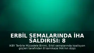 Erbil Semalarında İHA Saldırısı: 8 Kamikaze İHA Etkisiz Hale Getirildi