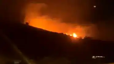 Erdek'te Yüksek Gerilim Hattına Yıldırım Düşmesiyle Çıkan Yangın Söndürüldü