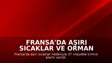 Fransa'da Aşırı Sıcaklar ve Orman Yangınları: 37 Vilayet İçin Kırmızı Alarm Verildi