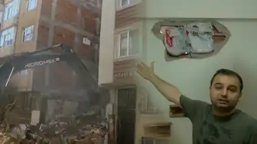 Gaziosmanpaşa'da Kentsel Dönüşüm Çalışması Sırasında Duvar Çöktü: Molozlar Ev Sahibinin Üzerine Düştü