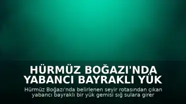 Hürmüz Boğazı'nda Yabancı Bayraklı Yük Gemisi Karaya Oturdu