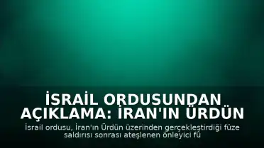 İsrail Ordusundan Açıklama: İran'ın Ürdün Üzerinden Atılan Füzeleri Eilat Yakınlarına Düştü