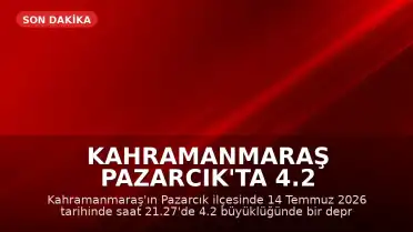Kahramanmaraş Pazarcık'ta 4.2 Büyüklüğünde Deprem Meydana Geldi