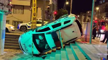 Kayseri Kocasinan'da Polis Aracı ile Otomobil Çarpıştı: 3 Yaralı