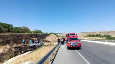 Malatya'da otomobilin bariyerlere çarpıp alev alması sonucu 1 kişi yaşamını yitirdi