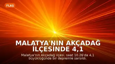 Malatya'nın Akçadağ ilçesinde 4,1 büyüklüğünde deprem