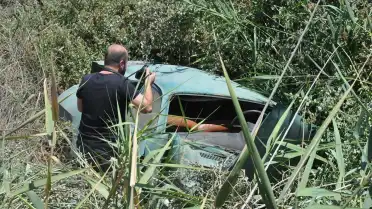 Manisa Salihli'de Kayıp Olarak Aranan Yaşlı Adam Otomobiliyle Kanala Uçtu