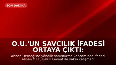 O.U.'un Savcılık İfadesi Ortaya Çıktı: Haluk Levent ile Çalışma İlişkisi ve Deprem Yardımları Hakkında Açıklamalar