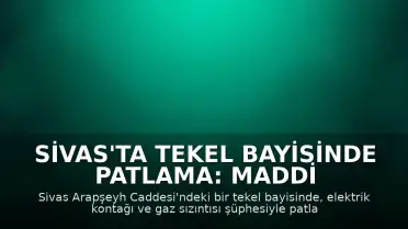 Sivas'ta Tekel Bayisinde Patlama: Maddi Hasar Oluştu