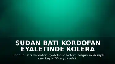 Sudan Batı Kordofan Eyaletinde Kolera Salgını: Can Kaybı 30'a Yükseldi