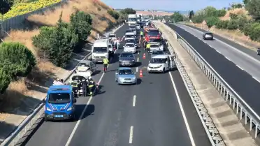 Tekirdağ-İstanbul Kara Yolunda Zincirleme Trafik Kazası: 7 Araç Karıştı