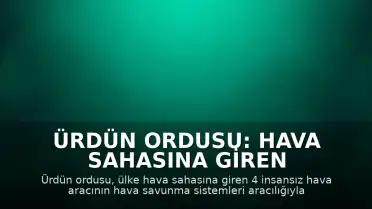 Ürdün Ordusu: Hava Sahasına Giren 4 İHA Hava Savunma Sistemlerince Düşürüldü