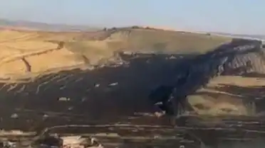 Yozgat'ta Kamyon Yangını Tarım Arazilerine Sıçradı