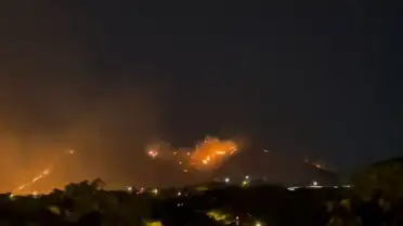Ankara'nın Mamak İlçesinde Ağaçlık Alanda Yangın Çıktı