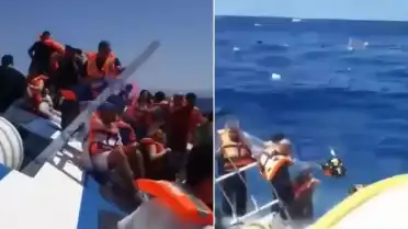 Girne açıklarında batan gemiden dehşet verici anlar: 'Batıyoruz... Her şey gitti'