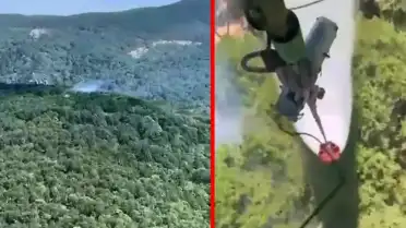 Kazdağları'nda Yıldırım Düşmesiyle Ormanlık Alanda Yangın Çıktı