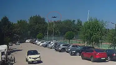 Yalova'da Eğitim Uçağının Düşme Anı Güvenlik Kamerasına Yansıdı