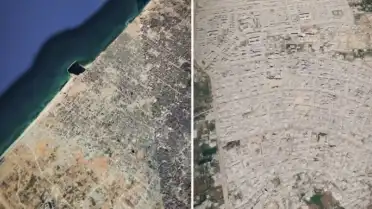 Google Haritalar'ın Güncellenen Uydu Görüntüleri İsrail'in Gazze'deki Yıkımını Gözler Önüne Serdi