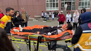 Kütahya Tavşanlı'da Meslek Lisesinde Deprem Tatbikatı Başarıyla Tamamlandı
