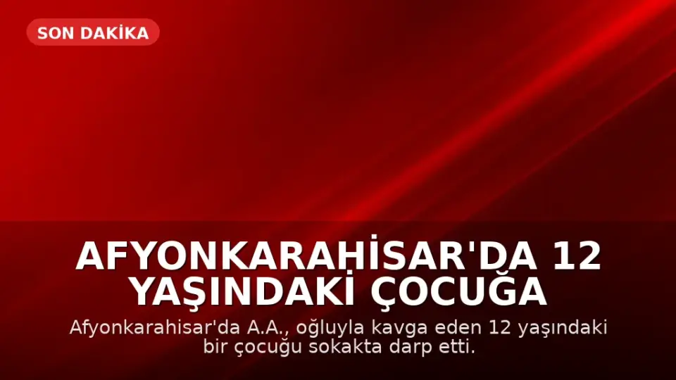Afyonkarahisar'da 12 Yaşındaki Çocuğa Saldırı Anı Kamerada