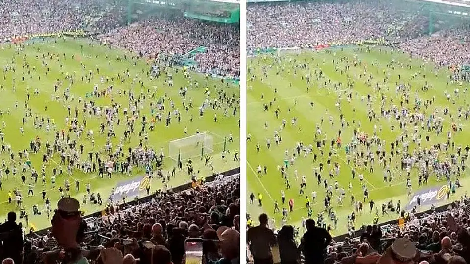 Celtic Taraftarı Sahaya İnince Şampiyonluk Tehlikeye Girdi