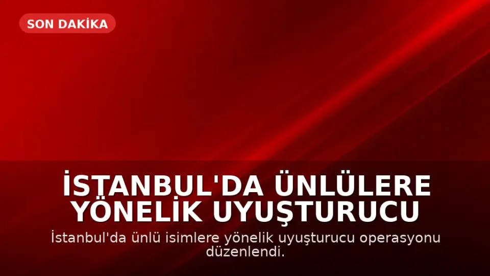 İstanbul'da Ünlülere Yönelik Uyuşturucu Operasyonunda 25 Şüpheli Gözaltına Alındı