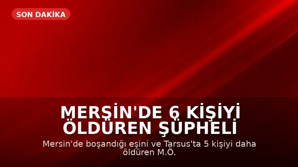 Mersin'de 6 Kişiyi Öldüren Şüpheli İntihar Etti