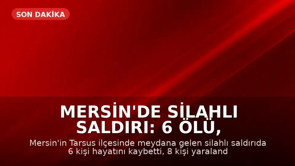 Mersin'de Silahlı Saldırı: 6 Ölü, 8 Yaralı - Saldırganın Psikiyatrik Geçmişi Ortaya Çıktı