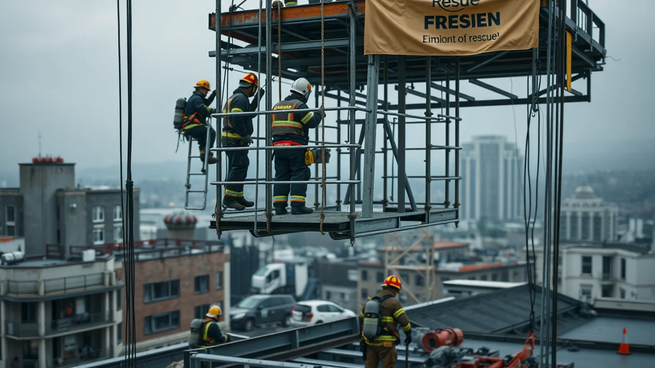 Mersin'de İskelede Asılı Kalan 2 İşçi Kurtarıldı