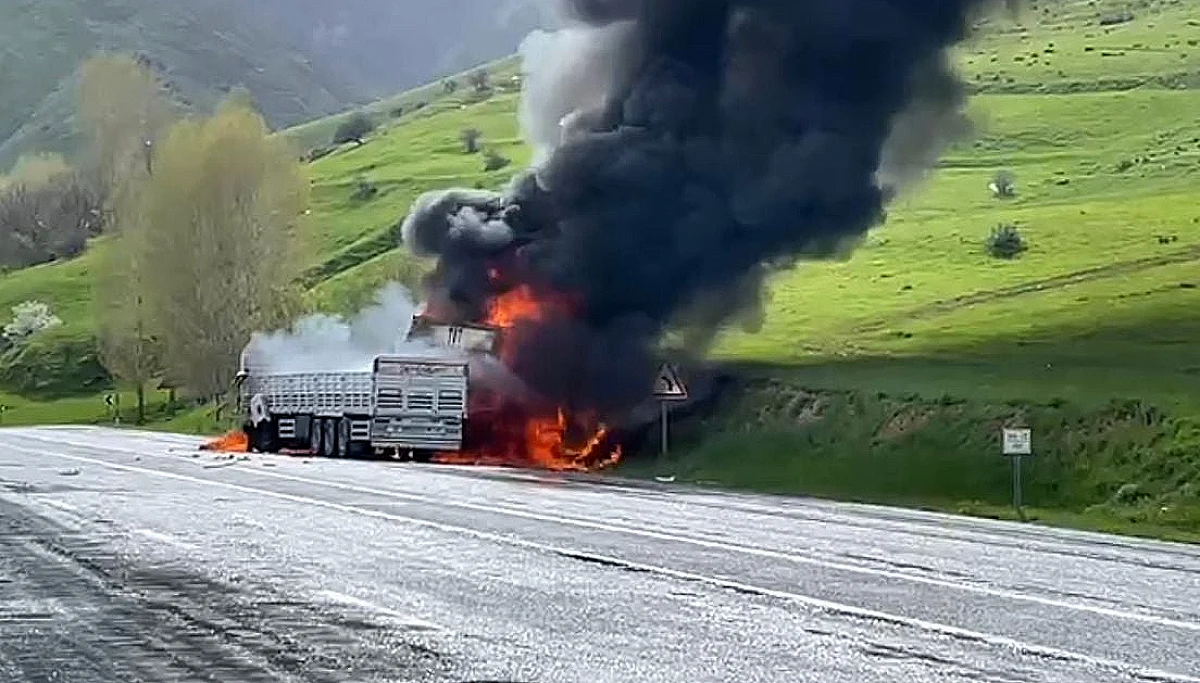 Bitlis'te Korkunç Kaza: 2 TIR Kafa Kafaya Çarpıştı, Alev Alan Araçlarda 2 Kişi Hayatını Kaybetti