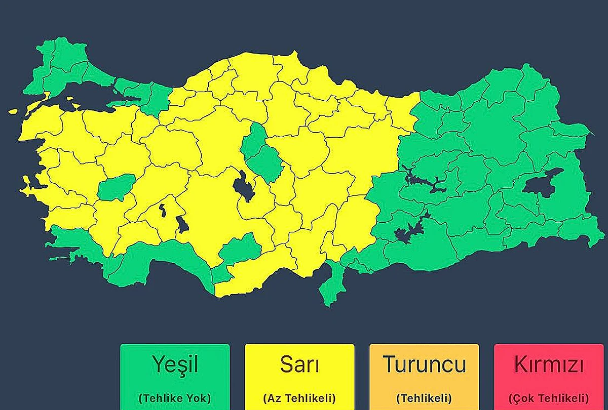 İçişleri Bakanlığı'ndan 14 Mayıs Perşembe Günü İçin Kuvvetli Yağış Uyarısı