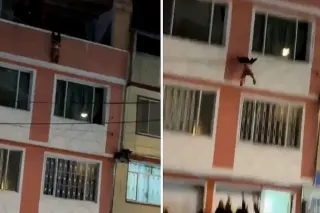 Kolombiya'da Bebek Balkondan Sarktı, Mahalleli Kurtardı