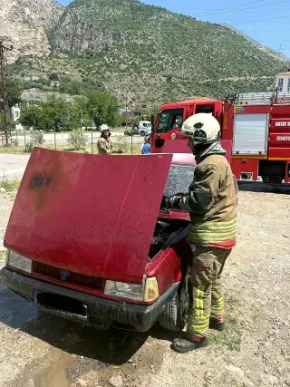 TOFAŞ'ın motoru alev aldı, araç hasar gördü