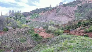 Tokat'ta Heyelan Anı Güvenlik Kamerasıyla Kaydedildi